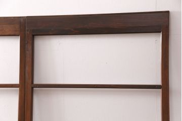 ガラス戸1枚を新規製作!当店商品2枚と同デザインで製作し、3枚セットに。戸車・引き手を取り付け。クリアガラスを組み入れ・入れ替え。(引き戸、建具)