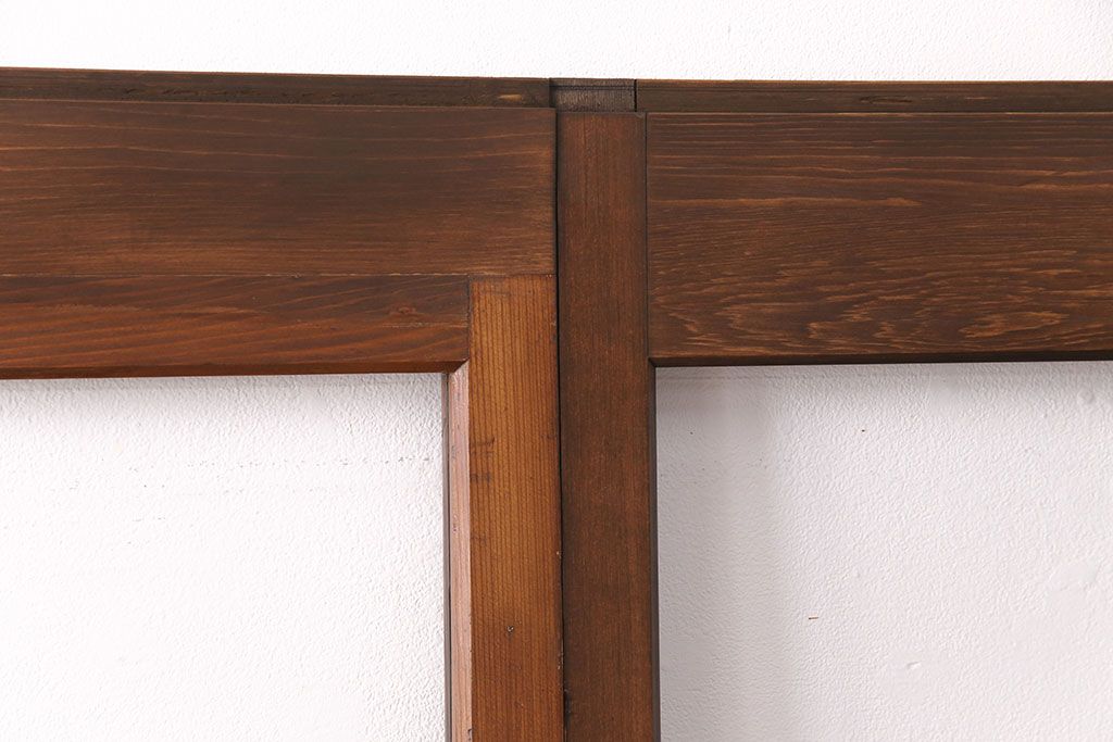 ガラス戸1枚を新規製作!当店商品2枚と同デザインで製作し、3枚セットに。戸車・引き手を取り付け。クリアガラスを組み入れ・入れ替え。(引き戸、建具)