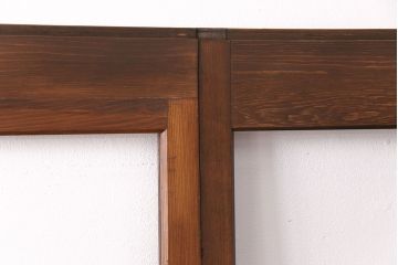 ガラス戸1枚を新規製作!当店商品2枚と同デザインで製作し、3枚セットに。戸車・引き手を取り付け。クリアガラスを組み入れ・入れ替え。(引き戸、建具)