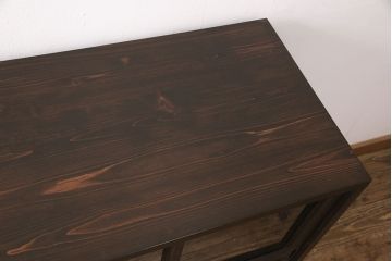 収納棚を新規製作!過去のオーダー家具を再現。濃い茶色に着色し仕上げ。(戸棚、食器棚、キャビネット)