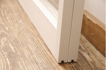 ガラス窓2枚を新規製作!アンティークホワイトでペイント仕上げ。(ガラス戸、引き戸)