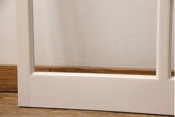 ガラス窓2枚を新規製作!アンティークホワイトでペイント仕上げ。(ガラス戸、引き戸)