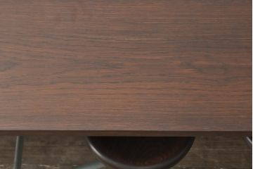 格納スツール8脚付きテーブルを新規製作!鉄脚を淡い青緑色にペイント。(ダイニングテーブル、作業台)