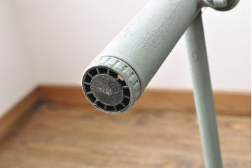 格納スツール8脚付きテーブルを新規製作!鉄脚を淡い青緑色にペイント。(ダイニングテーブル、作業台)