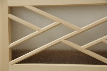 大正ロマン風の欄間を新規製作!結霜ガラスを使用。(明り取り、明かり取り、建具)