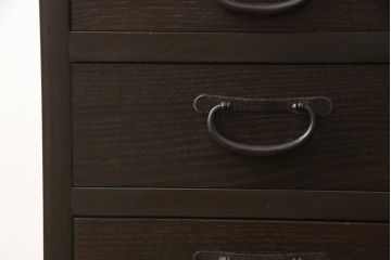 小引き出しを新規製作!本体はヒノキ材、前板は栗材で製作。取っ手は古金具を使用。(小物収納、サイドチェスト)