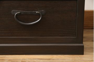 小引き出しを新規製作!本体はヒノキ材、前板は栗材で製作。取っ手は古金具を使用。(小物収納、サイドチェスト)