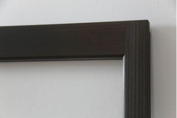 ガラス戸を新規製作!クリアガラスを取り付け、濃い茶色で着色仕上げ。(引き戸、建具)