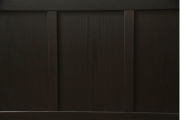 ガラス戸を新規製作!クリアガラスを取り付け、濃い茶色で着色仕上げ。(引き戸、建具)