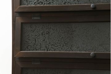 パタパタ扉の下駄箱を新規製作!扉にはアンティーク結霜ガラスを使用。(収納棚、戸棚、ロッカー)