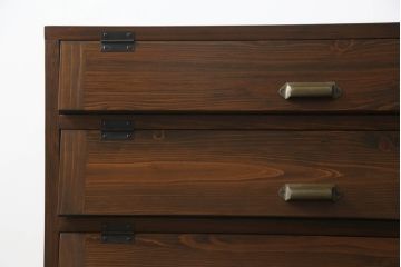 パタパタ扉の収納棚を新規製作!ヒノキ無垢材使用。(戸棚、キャビネット、ロッカー、下駄箱)