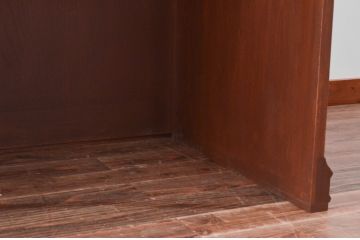 軽井沢カフェ物件で使用するデシャップカウンターを新規製作!全体のデザインや色もお客様のご希望通りに。(カウンターテーブル、収納棚、戸棚、サイドボード、店舗什器)