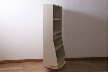 ブックシェルフを新規製作!ヒノキ材、杉材を使用。ペイントを施し、ツートンカラーで仕上げ。(オープンラック、飾り棚、本棚、収納棚)