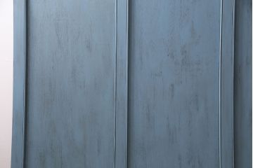 フック付き衝立を新規製作!当店商品を参考にデザイン。両面にフックの取り付け。ブルー系のエイジング塗装で仕上げ(つい立て、パーテーション)