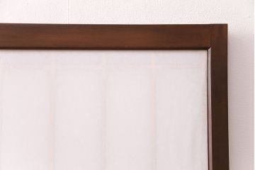 組子障子戸4枚を新規製作!当店商品を参考にデザイン。引き手を取り付け。濃い茶色で着色し仕上げ。(引き戸、建具)