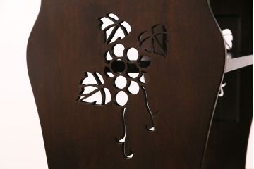 透かし入りテーブルを新規製作!お客様のデザインを参考に透かし加工。濃い茶色で着色し仕上げ。(カフェテーブル、コーヒーテーブル、コンソールテーブル)