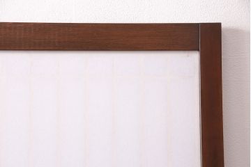 菱形模様の障子戸を新規製作!戸車、葵引き手を取り付け。濃い茶色で着色し仕上げ。(引き戸、建具)