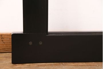 鏡フレームを新規製作!同時購入の水屋箪笥に合わせて上下框を長いデザイン。黒のカシュー塗装で仕上げ。(額)