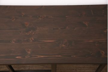 食器棚を新規製作!建具にはクリアガラスを使用。アンティーク金具を取り付け。濃い茶色で着色し仕上げ。(収納棚、戸棚、キャビネット)