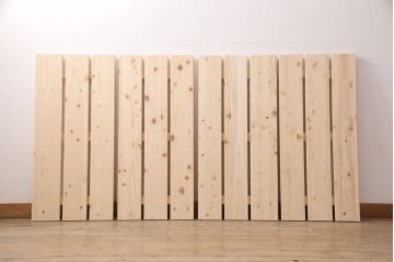 松本民芸家具のベッドフレーム用すのこを新規製作!デザイン、色味は当店商品を参考。(木製ベッド)