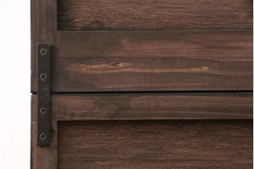 水屋箪笥を新規製作!建具はモールガラスを組み入れ、下部に引き出しを設置。当店商品を参考に着色し仕上げ。(収納棚、食器棚、キャビネット、戸棚)