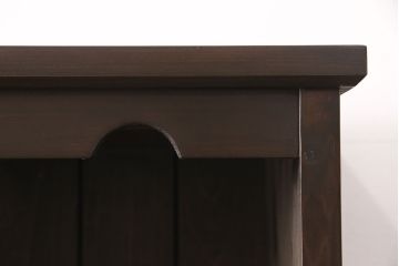 本棚を新規製作!上段はオープンタイプ、下段は戸棚も付いた仕様。濃い茶色で着色し仕上げ。(オープンラック、ブックシェルフ、飾り棚、収納棚)