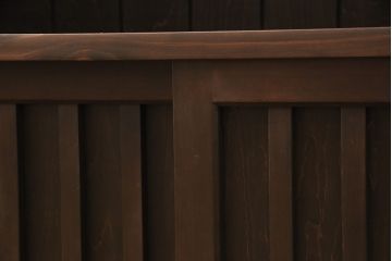 本棚を新規製作!上段はオープンタイプ、下段は戸棚も付いた仕様。濃い茶色で着色し仕上げ。(オープンラック、ブックシェルフ、飾り棚、収納棚)