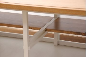特大作業台を新規製作!当店商品を参考に製作。モールガラスを入れ込み、アンティークホワイトのペイント仕上げ。(カウンターテーブル、収納棚、戸棚)