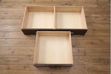 収納棚を新規製作!過去のオーダー家具を再現。濃い茶色に着色し仕上げ。(戸棚、食器棚、キャビネット)