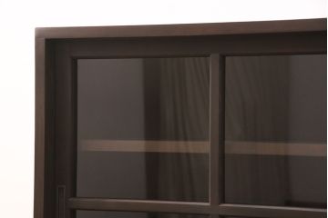 収納棚を新規製作!過去のオーダー家具を再現。濃い茶色に着色し仕上げ。(戸棚、食器棚、キャビネット)