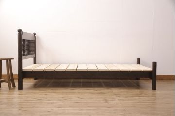 松本民芸家具のベッドフレームに合わせてすのこを新規製作!(木製ベッド)