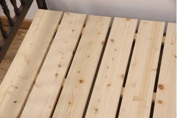 松本民芸家具のベッドフレームに合わせてすのこを新規製作!(木製ベッド)