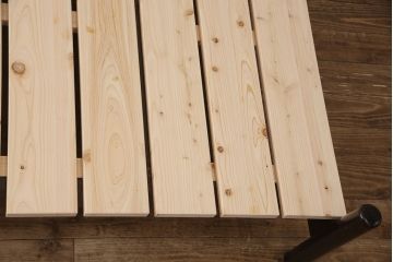 松本民芸家具のベッドフレームに合わせてすのこを新規製作!(木製ベッド)