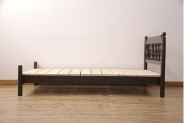 松本民芸家具のベッドフレームに合わせてすのこを新規製作!(木製ベッド)