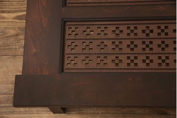 ローテーブルを新規製作!天板にミンサー柄の透かしを施し、ガラス天板を取り付け。(センターテーブル、リビングテーブル)
