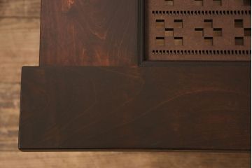 ローテーブルを新規製作!天板にミンサー柄の透かしを施し、ガラス天板を取り付け。(センターテーブル、リビングテーブル)