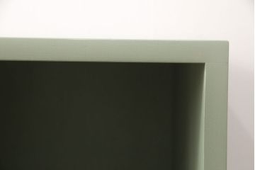 マス目棚を新規製作!くすんだグリーンでペイント仕上げ。(オープンラック、飾り棚、収納棚)