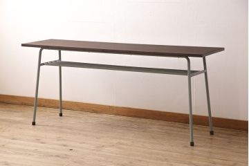 鉄脚テーブルを新規製作!売り切れたものを再現。天板は古材を使用。(作業台、カウンターテーブル)