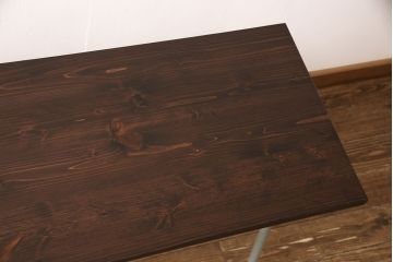 鉄脚テーブルを新規製作!売り切れたものを再現。天板は古材を使用。(作業台、カウンターテーブル)