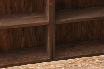 文庫本用本棚2台を新規製作!壁に沿って設置できるよう背面に凹み加工。(棚、ラック)