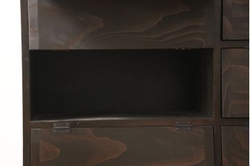 パタパタ収納棚を新規製作!前板には古材とお好みの取っ手パーツを使用。(下駄箱、戸棚)