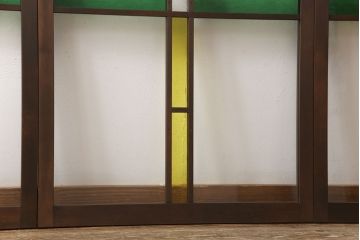 ガラス窓3枚を新規製作!色ガラス・ダイヤガラスを使用し、大正ロマンな仕上がりに。(建具、ガラス戸)