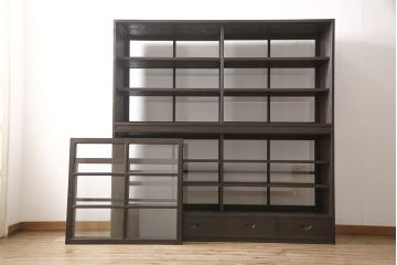 重ね戸棚を新規製作!上下段を別々でも入れ替えても使える仕様に。(陳列棚、飾り棚)