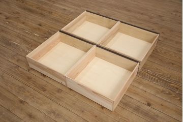重ね戸棚を新規製作!上下段を別々でも入れ替えても使える仕様に。(陳列棚、飾り棚)