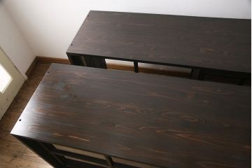 重ね戸棚を新規製作!上下段を別々でも入れ替えても使える仕様に。(陳列棚、飾り棚)