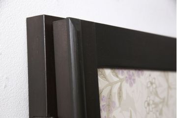 押し入れ用両開き戸を新規製作!表面にウィリアム・モリスの生地を使用し、洋風な扉に。(ふすま、建具)
