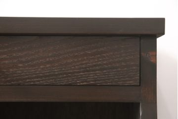 飾り棚を新規製作!ご希望のデザイン・サイズで製作し、イギリスアンティーク風の濃い茶色で着色仕上げ。(本棚、収納棚)