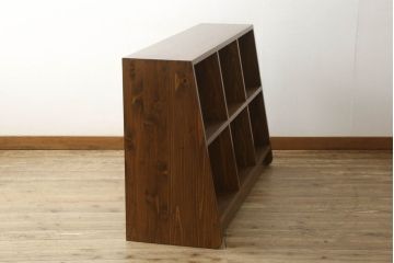 台形斜め本棚を新規製作!(ブックシェルフ、ロッカー、飾り棚、収納棚、図書館本棚)