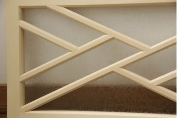 大正ロマン風の欄間を新規製作!結露ガラスを使用。(明り取り、明かり取り、建具)
