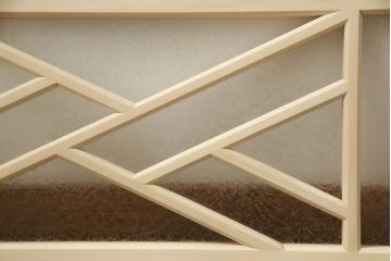 大正ロマン風の欄間を新規製作!結露ガラスを使用。(明り取り、明かり取り、建具)